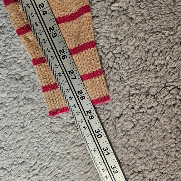 Gap Women's V-Neck Striped Beige & Pink Long Sleeve Sweater XS Soft and Comfy - Picture 10 of 16